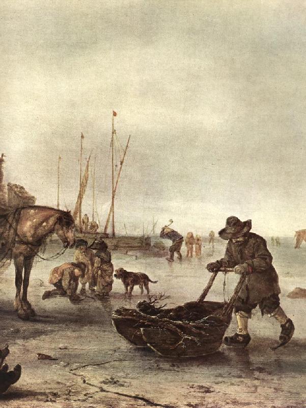 OSTADE, Isaack van Winter Landscape (detail) ag